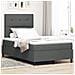 Letto Box Spring con materasso grigio scuro piccolo matrimoniale in tessuto - Foto miniatura 2
