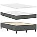 Letto Box Spring con materasso grigio scuro piccolo matrimoniale in tessuto - Foto miniatura 7