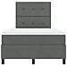 Letto Box Spring con materasso grigio scuro piccolo matrimoniale in tessuto - Foto miniatura 8