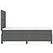 Letto Box Spring con materasso grigio scuro piccolo matrimoniale in tessuto - Foto miniatura 9