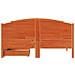 Letto senza Materasso Marrone Cera 120x200 cm in Legno di Pino - Foto miniatura 4