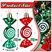 Mini Ornamenti Natalizi A Forma Di Caramella - Set Da 6, Decorazioni Festive Da Appendere All'albero Green - Foto miniatura 3