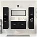Set di mobili per il bagno 4 pcs Rovere Nero 30 x 30 x 130 cm - Foto miniatura 4