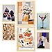 Set Di 6 Stampe Mix Di Pancake In Set, Dipinti Decorativi Estetici Per Il Tuo Soggiorno, Camera Da Letto, Casa A3 & A4 Telaio In Legno Chiaro - Foto miniatura 1