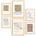 Set Di 6 Stampe Collezione Di Piatti Di Bellezza Con Collage Estetico Per La Decorazione D'interni A3 & A4 Telaio In Legno Chiaro - Foto miniatura 1