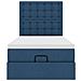 Struttura Letto Pouf con Materasso Blu 80x200 cm in Tessuto - Foto miniatura 7