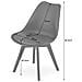 Sedia RIXK - Ergonomica Grafite con Gambe Nere x 1 - Foto miniatura 4