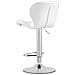 Sgabello WEST - Similpelle bianca con base cromata x 2 - Foto miniatura 6