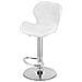 Sgabello WEST - Similpelle bianca con base cromata x 2 - Foto miniatura 8