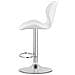 Sgabello WEST - Similpelle bianca con base cromata x 2 - Foto miniatura 4