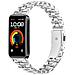 Elegante Bracciale In Acciaio Inossidabile Con Perle Compatibile Con Huawei Band 8/9/10 Silver - Foto miniatura 2