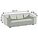 Copertura Per Mobili Da Giardino  Divano Rattan 3 Posti Deluxe  Telo Impermeabile 220x80x80 - Foto miniatura 2