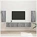 Set mobile TV 4 pcs Grigio Sonoma Legno multistrato - Foto miniatura 2