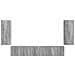 Set mobile TV 4 pcs Grigio Sonoma Legno multistrato - Foto miniatura 8