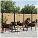Set di Mobili da Esterno con cuscino 4 pcs Nero Rattan in PE - Foto miniatura 4
