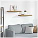 Scaffale da parete 2 pcs Beige 60 x 23,5 x 4 cm - Foto miniatura 2