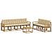 Set di divani da esterno con cuscino 8 pcs Bianco e Beige - Foto miniatura 1