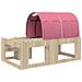 Letto con Tunnel 3 pz Rovere Sonoma e Rosa Legno ingegnerizzato - Foto miniatura 8