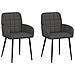 Sedie da pranzo 2 pcs Similpelle Nero 57 x 50 x 85 cm - Foto miniatura 1