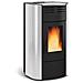 Stufa a Pellet Raffaella Idro 5.3-18.8 kW 540 m³ Riscaldabili Argento - Foto miniatura 1
