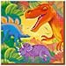 16 Tovaglioli Di Carta Dinosauro 33 X 33 Cm Taglia Unica - Foto miniatura 1