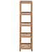 Scaffale Per Bagno A 4 Ripiani In Massello Di Teak 42x42x165cm - Foto miniatura 2