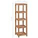 Scaffale Per Bagno A 4 Ripiani In Massello Di Teak 42x42x165cm - Foto miniatura 6