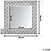 Specchio Evettes 80 Cm 80 Cm Metallo Argento - Foto miniatura 3