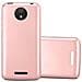 Custodia Compatibile Con Motorola Moto C Plus In Oro Rosa Metallo - Hard Case Coperchio Protettivo In Look Metallico Contro I Graffi E Gli Urti - Foto miniatura 1