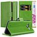 Custodia Compatibile Con Nokia Lumia 950 In Verde Erbe - Coperchio Protettiva Con Chiusura Magnetica, Funzione Stand E Tasca Per Le Carte - Foto miniatura 1