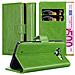 Custodia Compatibile Con Nokia Lumia 950 In Verde Erbe - Coperchio Protettiva Con Chiusura Magnetica, Funzione Stand E Tasca Per Le Carte - Foto miniatura 4