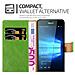 Custodia Compatibile Con Nokia Lumia 950 In Verde Erbe - Coperchio Protettiva Con Chiusura Magnetica, Funzione Stand E Tasca Per Le Carte - Foto miniatura 8