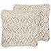 Set Di 2 Cuscini In Cotone Macramè Beige Chiaro 45 X 45 Cm Esenkoy - Foto miniatura 1