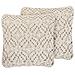 Set Di 2 Cuscini In Cotone Macramè Beige Chiaro 45 X 45 Cm Esenkoy - Foto miniatura 15