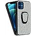 Cover Iphone 12 Mini In Similpelle Anello In Metallo Antiurto Glitter - Foto miniatura 5