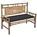Panca Da Giardino Con Cuscino 120 Cm In Bamb? - Foto miniatura 1