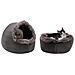 Cat Piccolo Cane Accogliente Bed Animali Igloo Letto Hideout Cave Cuscino Lavabile Grigio - Foto miniatura 2