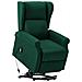 Poltrona Alzapersona Verde Scuro in Tessuto - Foto miniatura 1