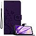 Custodia Compatibile Con Xiaomi Redmi Note 7 In Lilla Scuro Fiore - Coperchio Protettivo In Design Floreale Con Chiusura Magnetica, Funzione Stand E Slot Per Carte - Foto miniatura 1