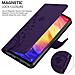 Custodia Compatibile Con Xiaomi Redmi Note 7 In Lilla Scuro Fiore - Coperchio Protettivo In Design Floreale Con Chiusura Magnetica, Funzione Stand E Slot Per Carte - Foto miniatura 4