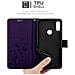 Custodia Compatibile Con Xiaomi Redmi Note 7 In Lilla Scuro Fiore - Coperchio Protettivo In Design Floreale Con Chiusura Magnetica, Funzione Stand E Slot Per Carte - Foto miniatura 5