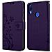 Custodia Compatibile Con Xiaomi Redmi Note 7 In Lilla Scuro Fiore - Coperchio Protettivo In Design Floreale Con Chiusura Magnetica, Funzione Stand E Slot Per Carte - Foto miniatura 8