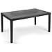 Tavolo Effetto Rattan Joker Antracite Cm 138x78xh72 - Foto miniatura 1