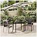 Set Salotto Giardino 3 Pz Con Cuscini Nero E Grigio Polyrattan - Foto miniatura 1