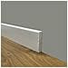 100 Metri Lineari Di Battiscopa Premium In Legno Massello Quadro 43x9mm Laccato Bianco Liscio - Foto miniatura 1