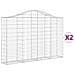 Cesti Gabbioni Ad Arco 2 Pz 200x30x120/140 Cm Ferro Zincato - Foto miniatura 2