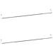 Binari Per Tende 2 Pz Bianco E Argento 90-135 Cm Alluminio - Foto miniatura 2