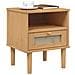Comodino Senja Marrone Aspetto Rattan 40x35x48 Cm In Legno Pino - Foto miniatura 3