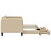 Divano Letto Estraibile Con Cassetti Crema 80x200 Cm In Tessuto - Foto miniatura 3