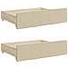 Divano Letto Estraibile Con Cassetti Crema 80x200 Cm In Tessuto - Foto miniatura 8